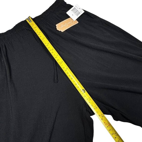 NWT Green Dragon Wide Leg Pants Sz.XL Black Drawstring Pockets High Rise - Picture 6 of 13